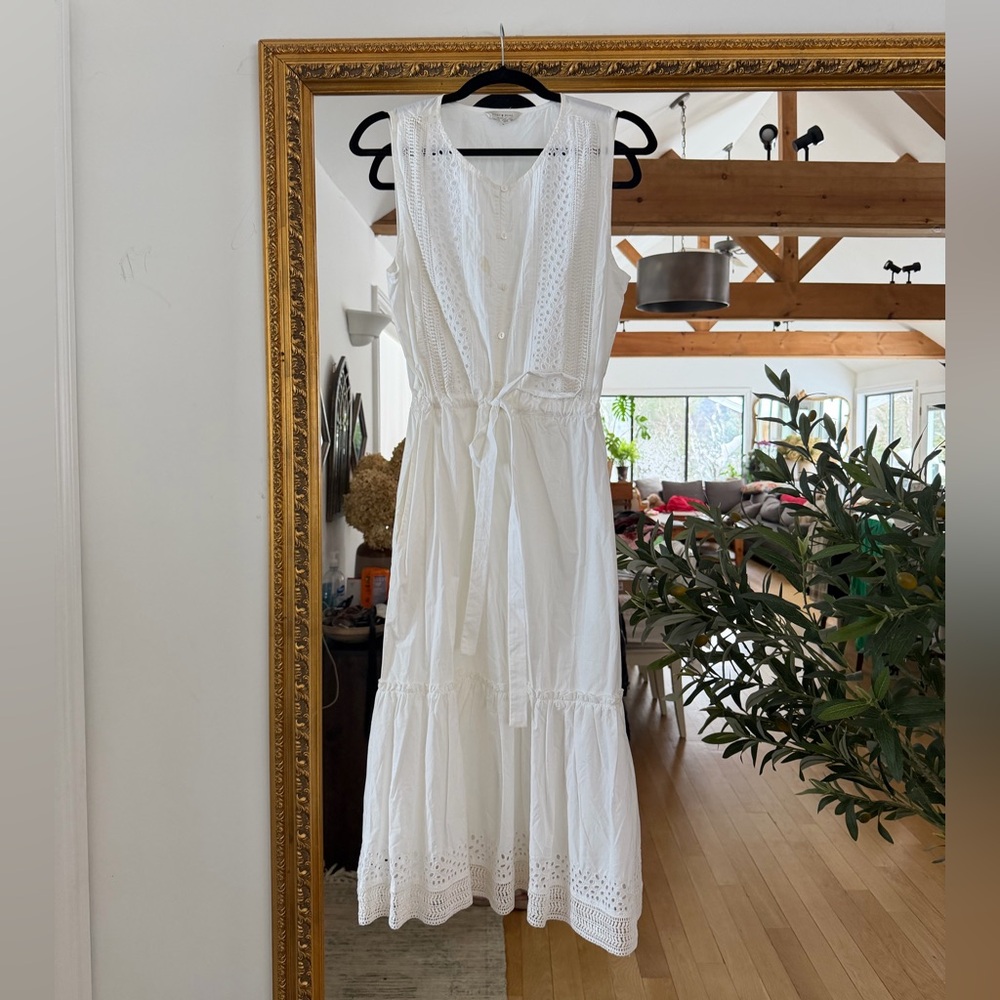 Lucky Brand White Eyelet Maxi Dress